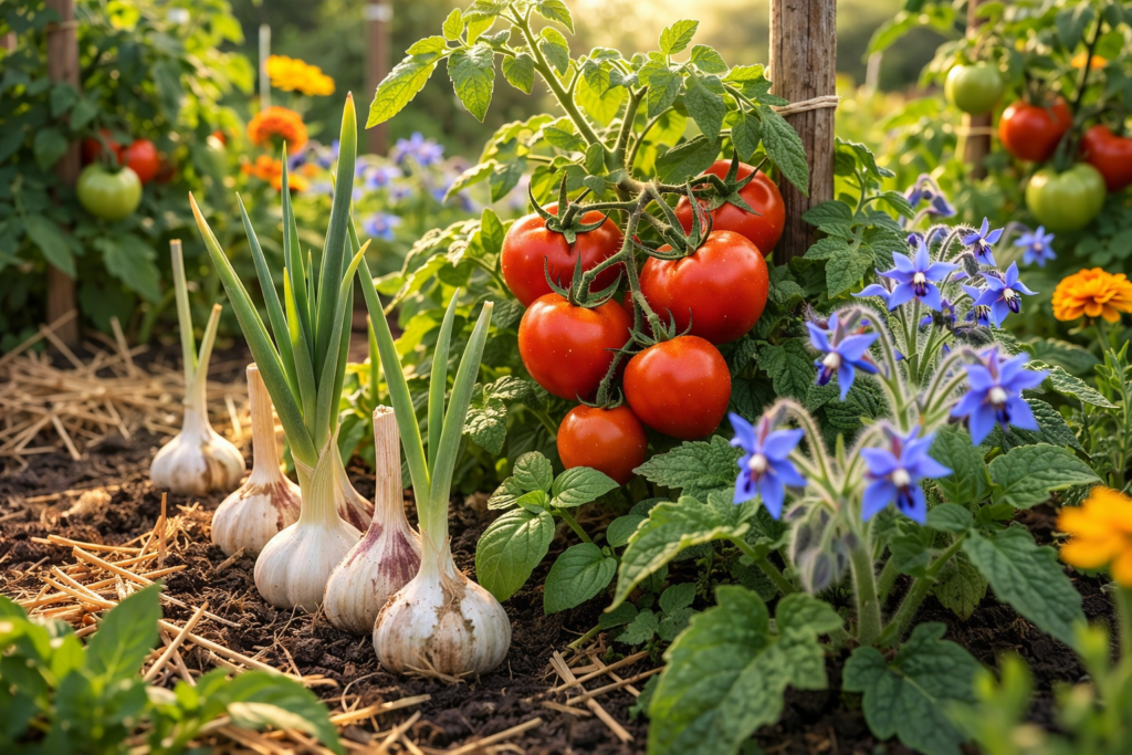 Zašto saditi beli luk i boražinu pored paradajza – prirodna zaštita