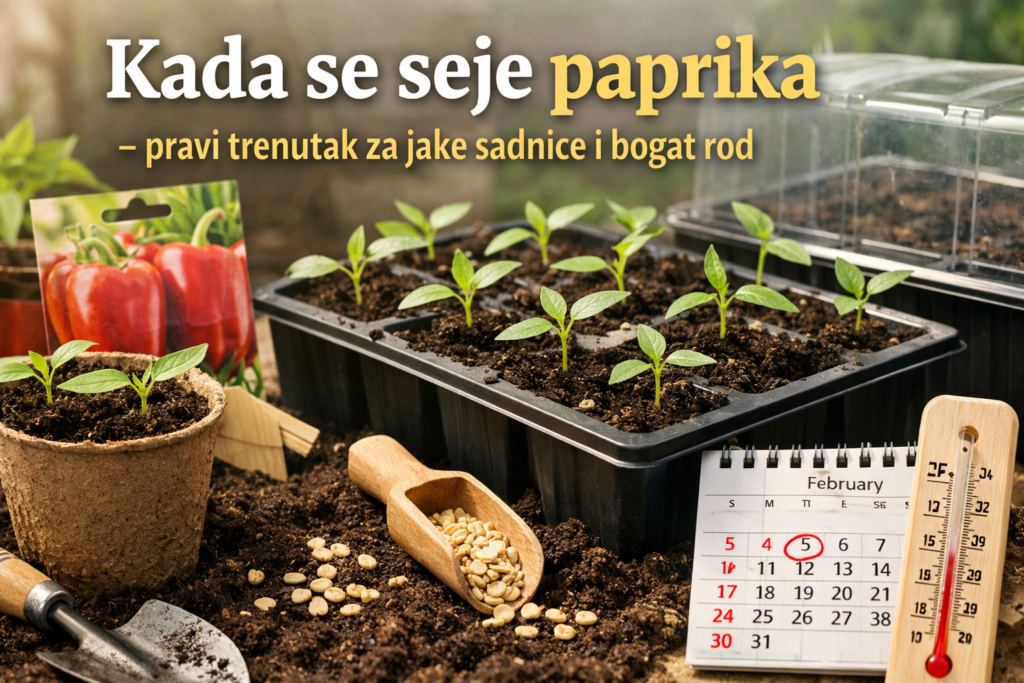 setva paprike u posudama i klijanje sadnica