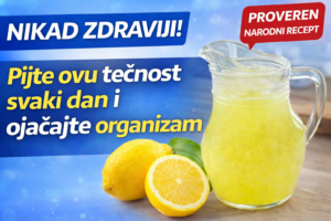 čaša napitka od limuna i vode