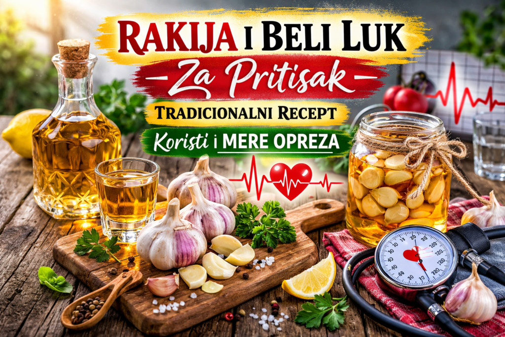 Rakija i beli luk kao prirodni preparat za krvni pritisak