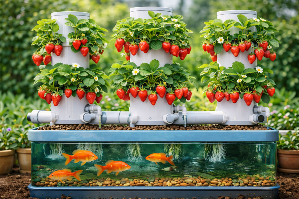 Uzgoj jagoda kod kuće u akvaponiji