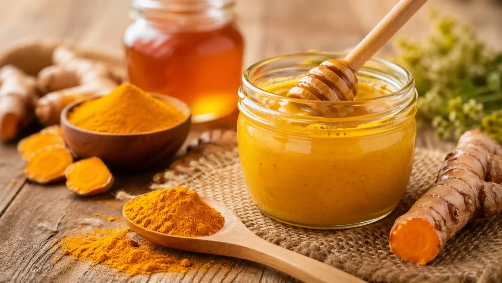 kurkuma i med prirodni recept u tegli